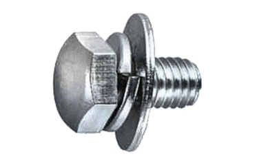 鉄 六角トリーマ頭セムス小ねじ PD＝3 (バネ座+大径平座 組込)